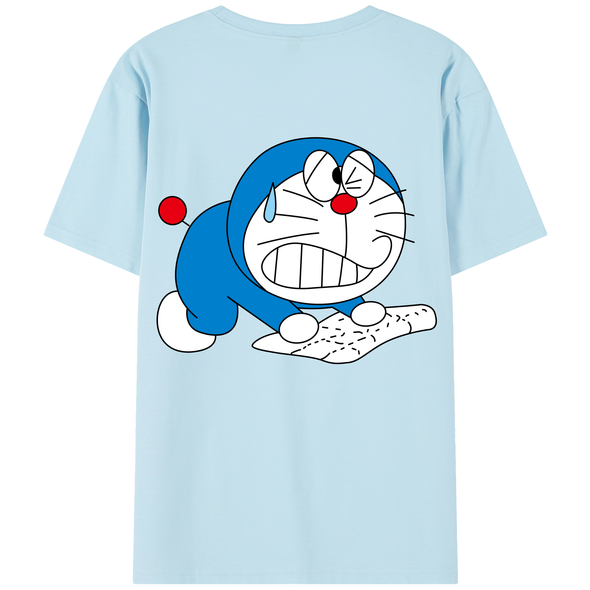 （画像用） ドラえもん Doraemon 綿100％半袖Tシャツ（背面プリント）